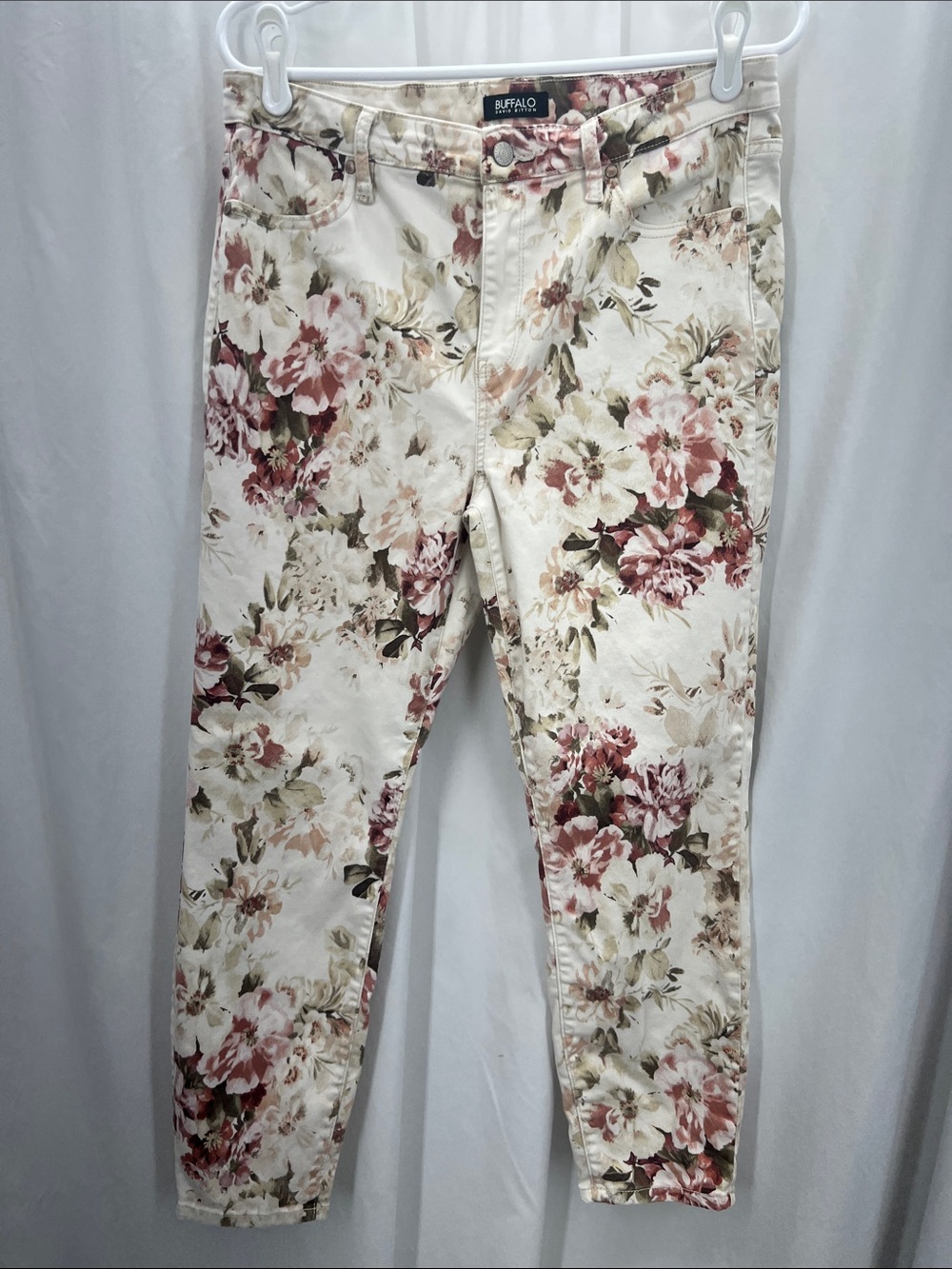 Buffalo David Bitton Floral Skinny Ankle Jeans Women’s Size 12/32 Feminine